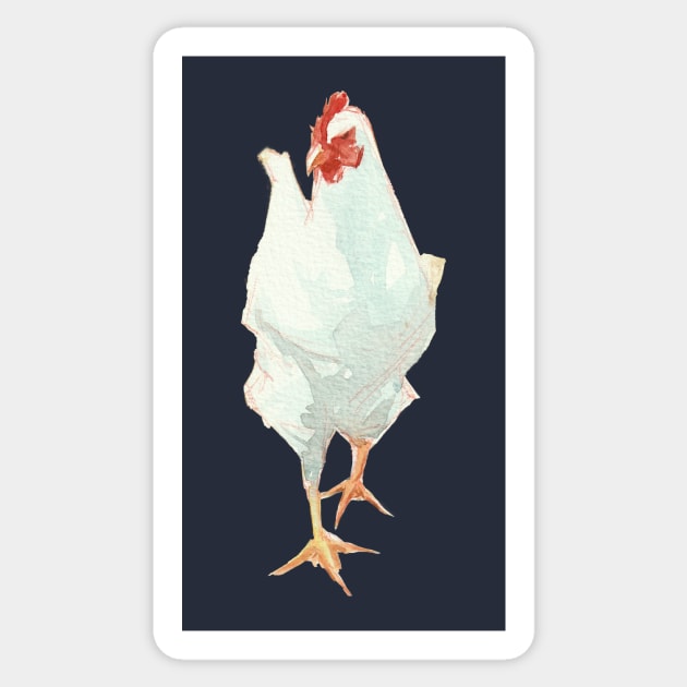 Watercolor Proud Hen #2 Sticker by Khasis